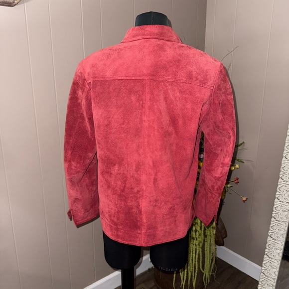 PENDLETON • Red Leather Button Down Jacket - Picture 5 of 10